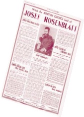 Rosenblatt’s management company placed a full-page ad in Musical Courier, December 12, 1918, reprinting reviews of his first concert appearance in Boston.