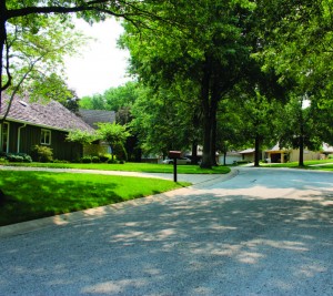 A quiet picturesque street in Overland Park, Kansas. Photo courtesy of Rabbi Rockoff