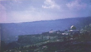 The Temple Mount and Eastern Wall as seen from Har Hatzofim.