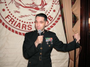 Dave Rosner, a ba’al teshuvah, bills himself as the only Orthodox member of the Marines who makes his living doing comedy. Photo courtesy of Dave Rosner 