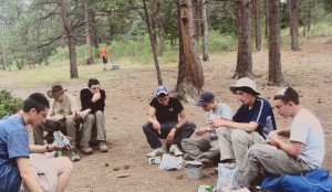 Scouts on a ten-day backpacking trip at the Philmont Scout Ranch in Cimarron, New Mexico.  Courtesy of Daniel Chazin 