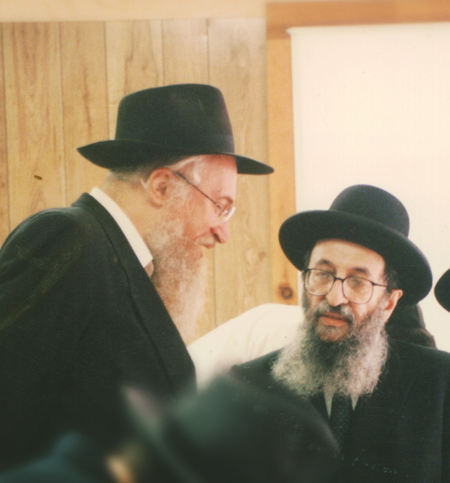 Rabbi Belsky with Rabbi Shmuel Kamenetsky, rosh yeshivah of the Talmudical Yeshiva of Philadelphia. Courtesy of Devorah Presby
