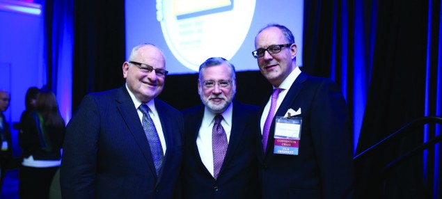 From left: OU President Martin Nachimson; OU Executive Vice President Allen I. Fagin and OU National Vice President and Convention Chairman Dr. Shimmy Tennenbaum.