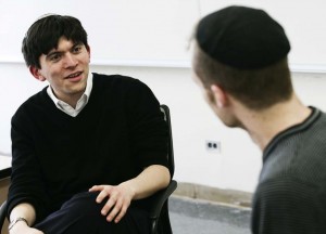 At YU's rabbinical training program, students role-play while learning about physical, psychological and sexual abuse. Courtesy of Yeshiva University